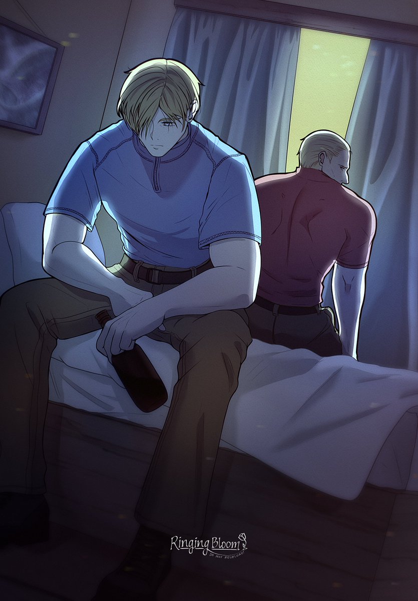 pinkmelodybloom's tweet photo. -“We can sleep together, Leon. It doesn’t have to mean anything,”
-Leon’s chest ached. “But it could.” 
#kreon #metaltango

Doodle inspired by fic by @massivelysuper because it has been consuming my thoughts every second of the day https://t.co/iCahBau5aF