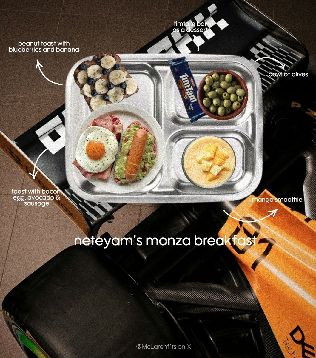 McLarenf1ts's tweet photo. ★ Papăya — mia ! Buongiorno, Here's what our drivers had breakfast in Mönza. Are you team 01 Vıktor or team 81 Netęyam? 🤌 https://t.co/YDAsocDn0I