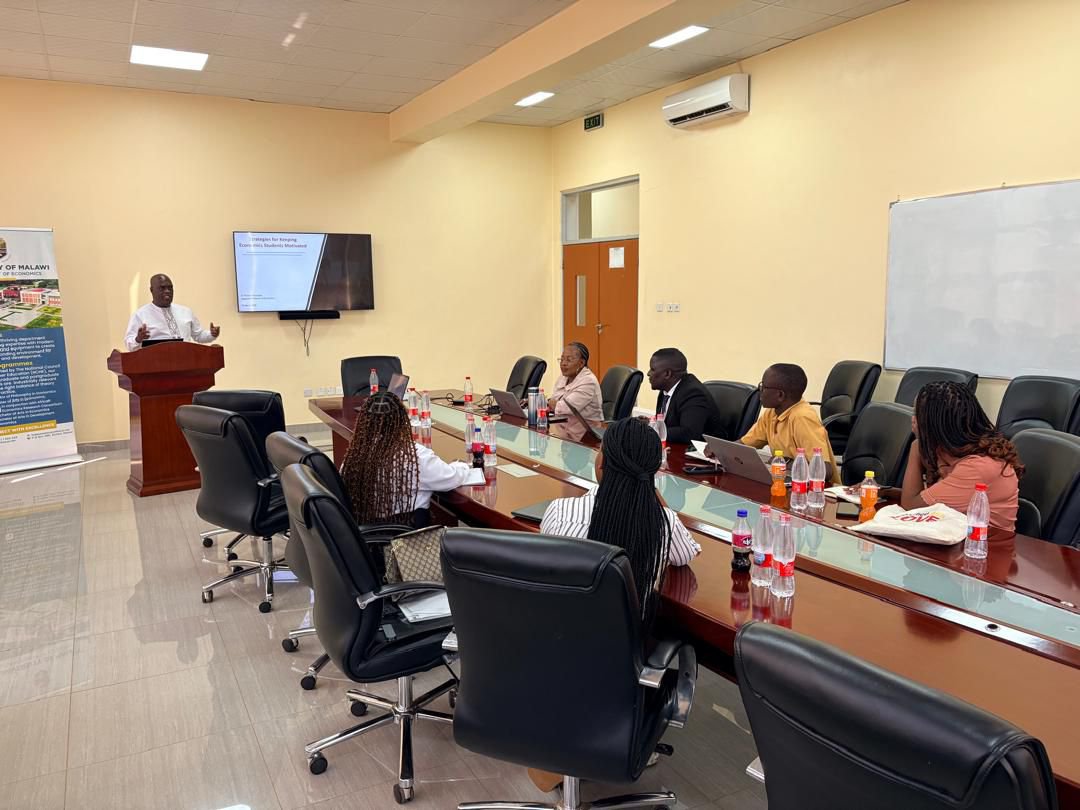 unimaecon's tweet photo. The Department of Economics held a refresher training session for new Teaching Assistants on the 3rd of September, 2026.
#TeachingAssistants #DoE #SLEG #UNIMA
@Gowokani11 @HappyKayuni https://t.co/koDUs4jqx8