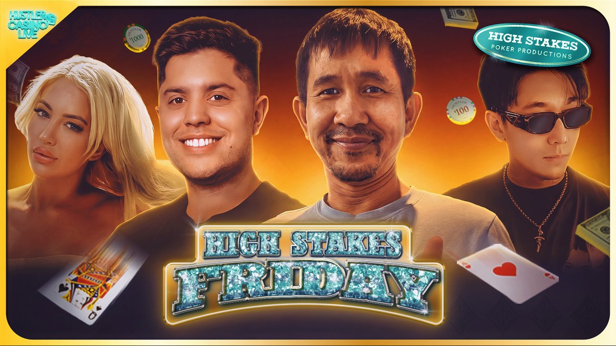 HCLPokerShow's tweet photo. TONIGHT!! HIGH STAKES FRIDAY!! 💰

San 🤠
Mariano 🌟
@Nicolette_Shea 👱‍♀️
Alex 👻
@The_Brownballa 🍄‍🟫
@TheUnrealHG 👊
Big Mike 💪

🎙️ @TuckonSports 

📺 https://t.co/HMUcpux5qE https://t.co/ZVlzU0Oe1y