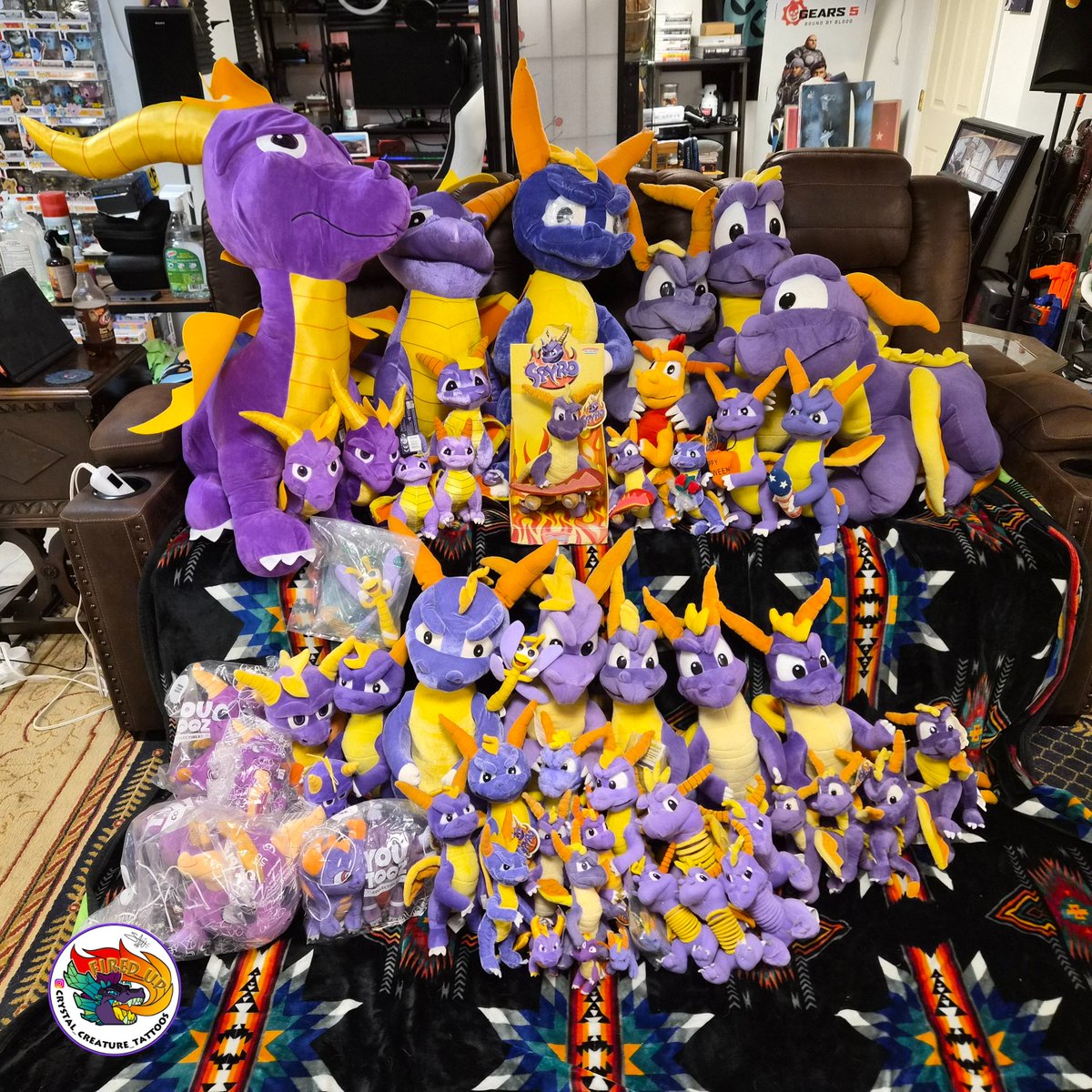 ShannonWindom's tweet photo. HAPPY SPYRO COMMUNITY DAY 
visit my Instagram to join the raffle for a chance to win prices. Crystal_creature_tattoos or go to @CreatureTattoos for a direct link.
#teamspyro @SpyroTheDragon #SpyroCommunityDay #spyrothedragon https://t.co/1perYNCKwn