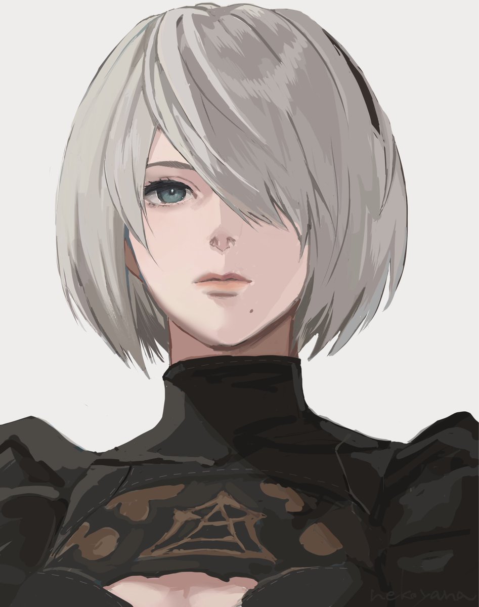 2B_pod042's tweet photo. おはようございます。2B。
#NieRAutomata https://t.co/LXnfPgxkYd