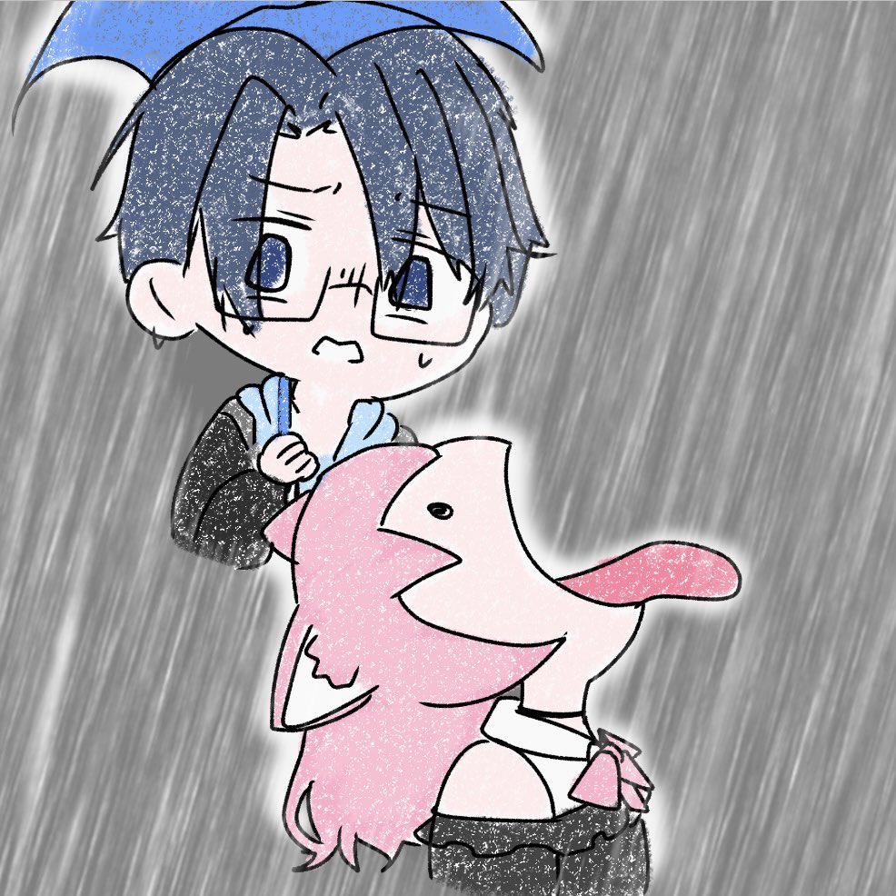 Runa_013124's tweet photo. 最近急な雨が多いので落書きを投下っ！(⸝⸝>ω<⸝⸝)꜆☂
まともな相方→@CyuO4C7RFj22571 https://t.co/NsD1iJR7My