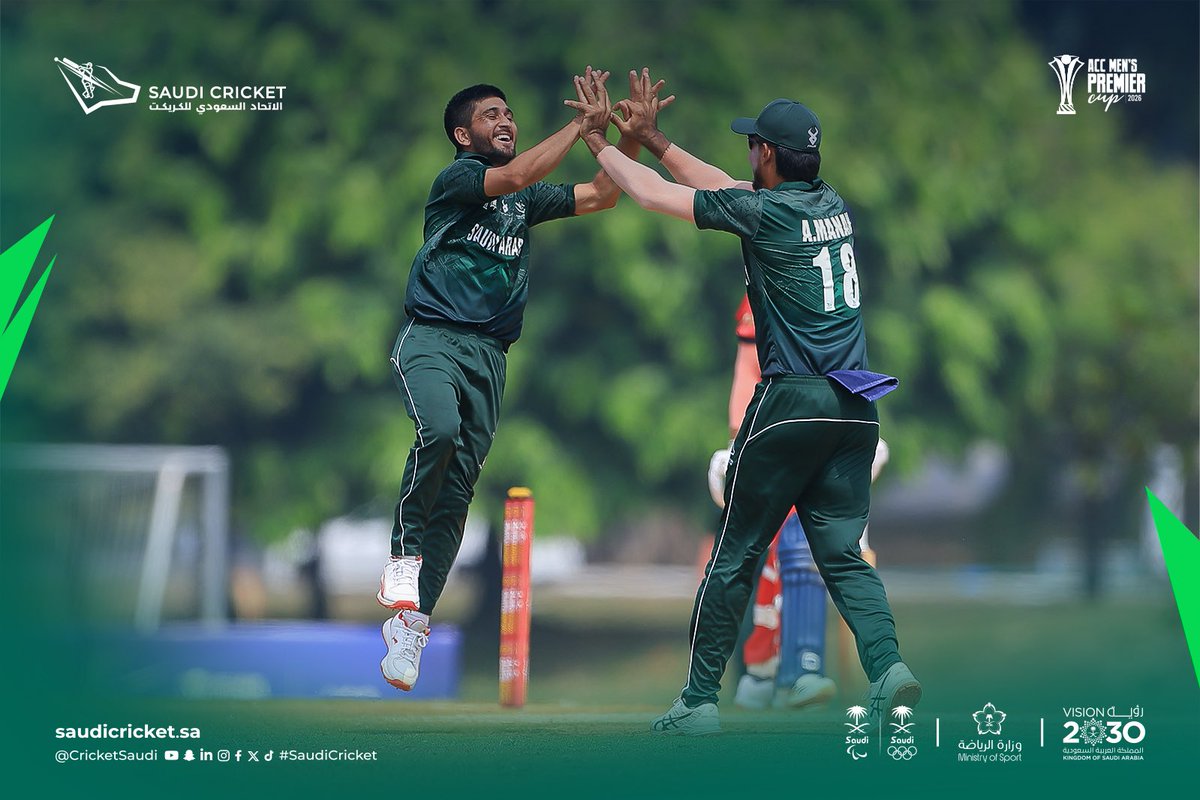 cricketsaudi's tweet photo. 📸 Matchday frames from #TeamSaudi’s win over Bahrain 🇸🇦

#ACCMensPremierCup2026

#SACF | #SaudiCricket | #Vision2030 https://t.co/OueCDp4q04