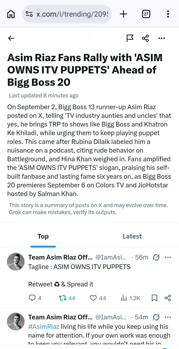 IamAsimRiaz1's tweet photo. Trending and it's already a news. 

Indeed : ASIM OWNS ITV PUPPETS

#AsimRiaz https://t.co/7eyV47A1fh