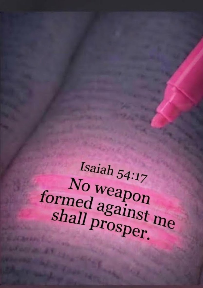 ObedArchimedes's tweet photo. Isaiah 54:17 https://t.co/agxMXWMi16