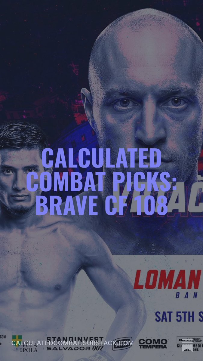 CalcCombat's tweet photo. #BRAVE108 picks are live 🥊
🟢Aarti Khatri +190
🟢Domen Drnovsek -145
🟢Mathias Prehofer -145
🟢Stephen Loman +150
🟢Andi Vrtacic -700
Model notes 👉https://t.co/nwhbOQ1zS9 https://t.co/i8cmOolW1O