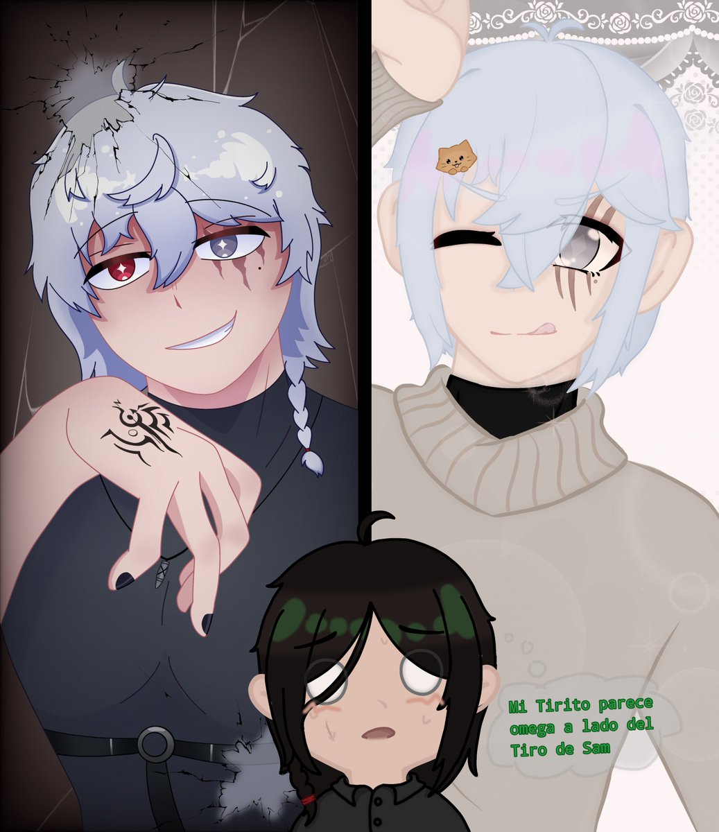 Fastarke_0189's tweet photo. El resultado final de la comparación que hice con @Sam_Moon36 de como
dibujabamos a Tiro (*>▽<)
(Ninguna Sam fue obligara a hacer este dibujo)

La otra imagen son solo unos garabatos que hice en clases https://t.co/0P3DcUSLYy