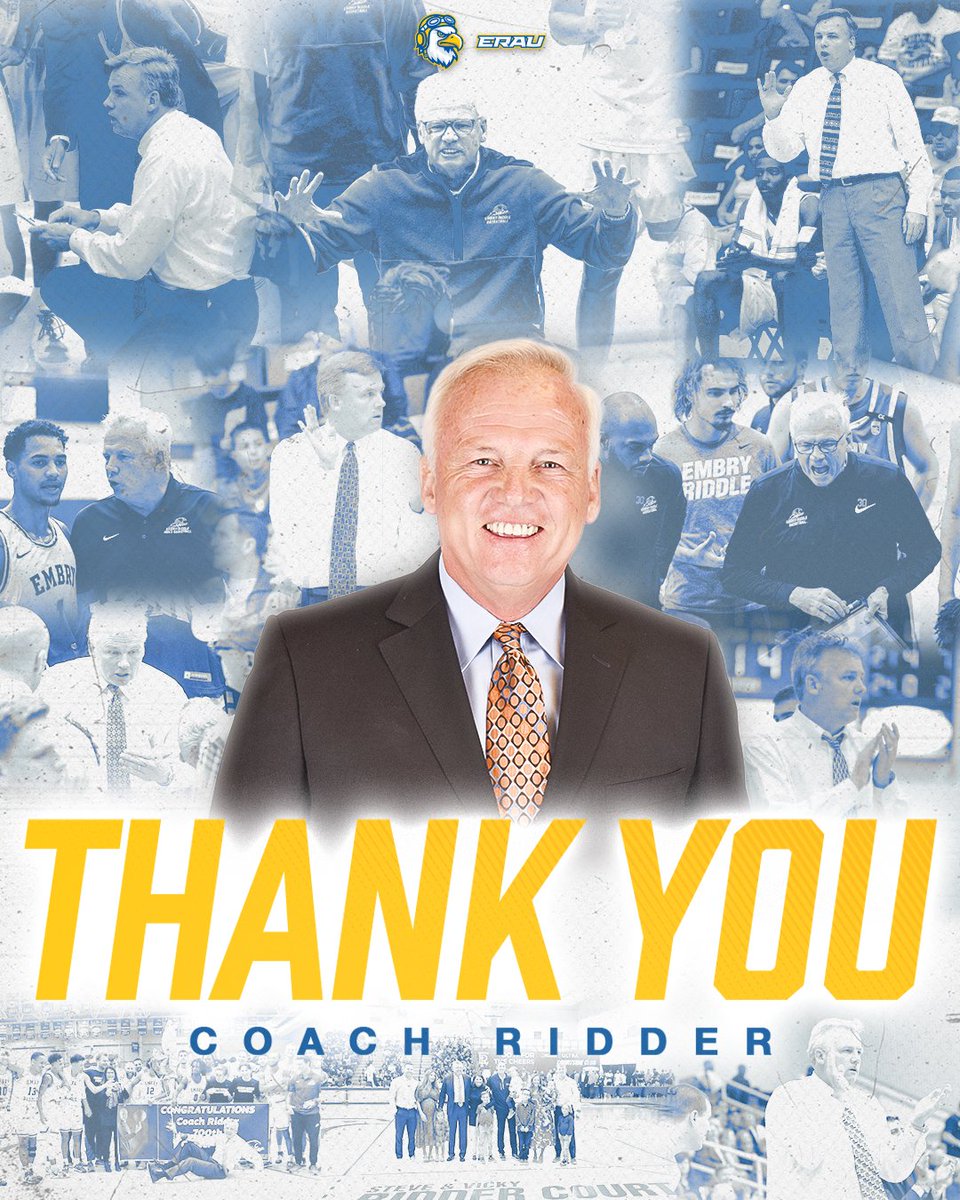 ERAUAthletics's tweet photo. A Legacy to Remember: Steve Ridder Announces Retirement Following 2026-27 Season

🔗: https://t.co/BRLQZ7ISOI

#GoERAU #ThankYouCoach https://t.co/ZZmHCeWvwF