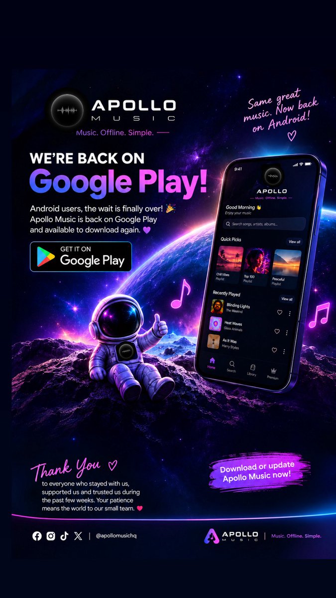 apollomusichq's tweet photo. We are BACK!  Link in bio.. https://t.co/ge3zdgCfCu