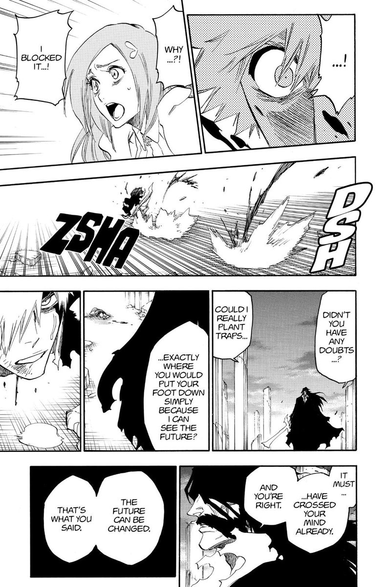 TenseiS6's tweet photo. You still haven’t refuted anything. Showing a translation didn’t debunk me. How would he be appearing in different possible worlds completely including the characters, but the characters remember the past events before they were changed ? 
#Bleach https://t.co/WvxYWEjnvd