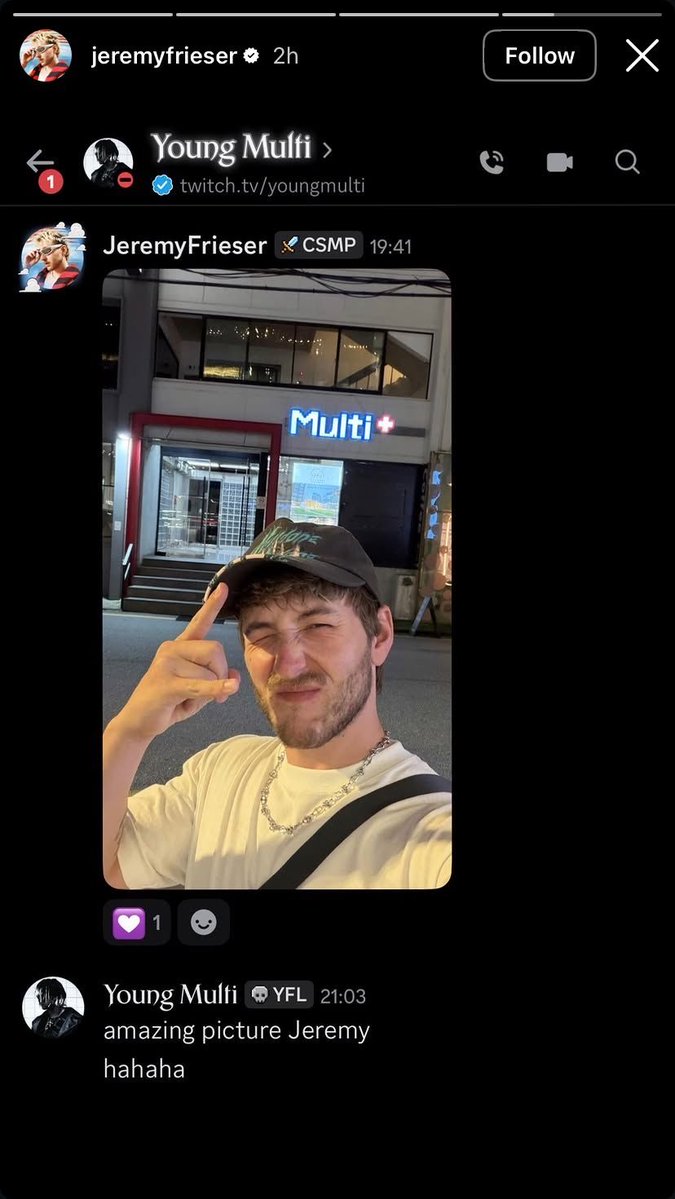 YoungMultiNews's tweet photo. 🔔| Young Multi was mentioned on Jeremy Frieser's instagram story! https://t.co/CnIZCPITRX