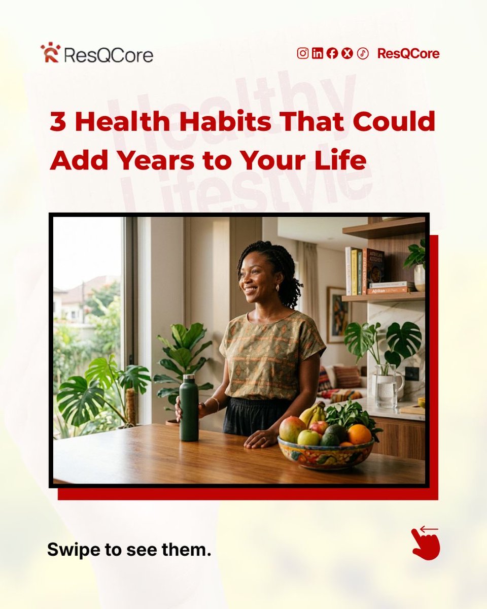 ResQCore's tweet photo. Good health isn't built overnight, it is built one habit at a time. 

You don't need to change everything today. Just pick one and start.

Swipe through for a few reminders, and tag someone who needs to see this. https://t.co/U5yrSPYt4Z