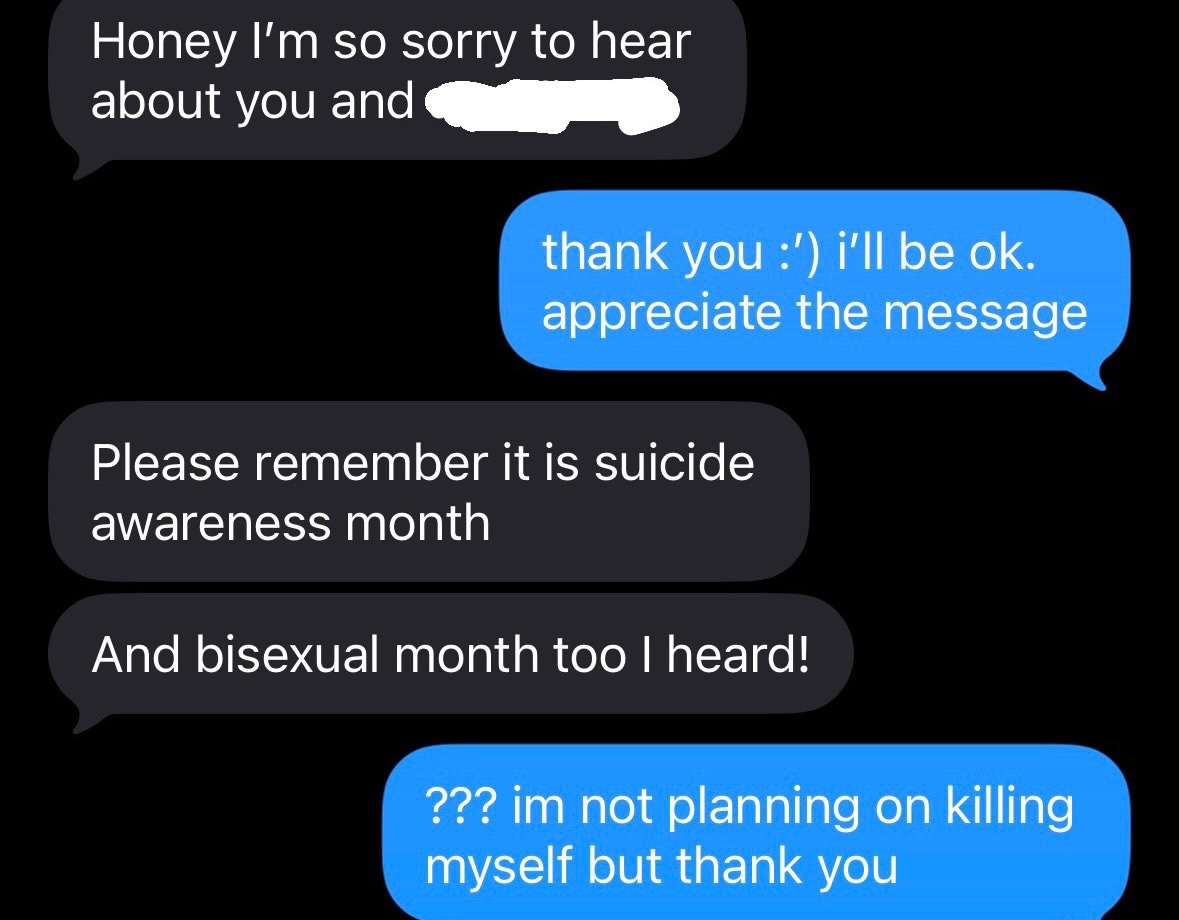 erros_429's tweet photo. if you are bisexual please remember not to kill yourself! https://t.co/HSwuehGQN0