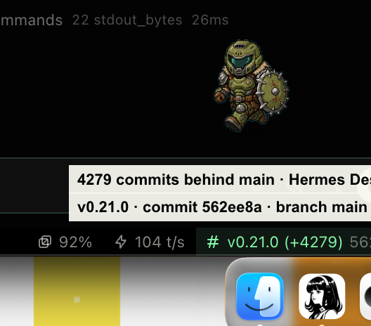 basetta's tweet photo. @HermesWatcher @Teknium I've updated like yesterday but time flies with hermes ahahah https://t.co/BlGkpAOaek