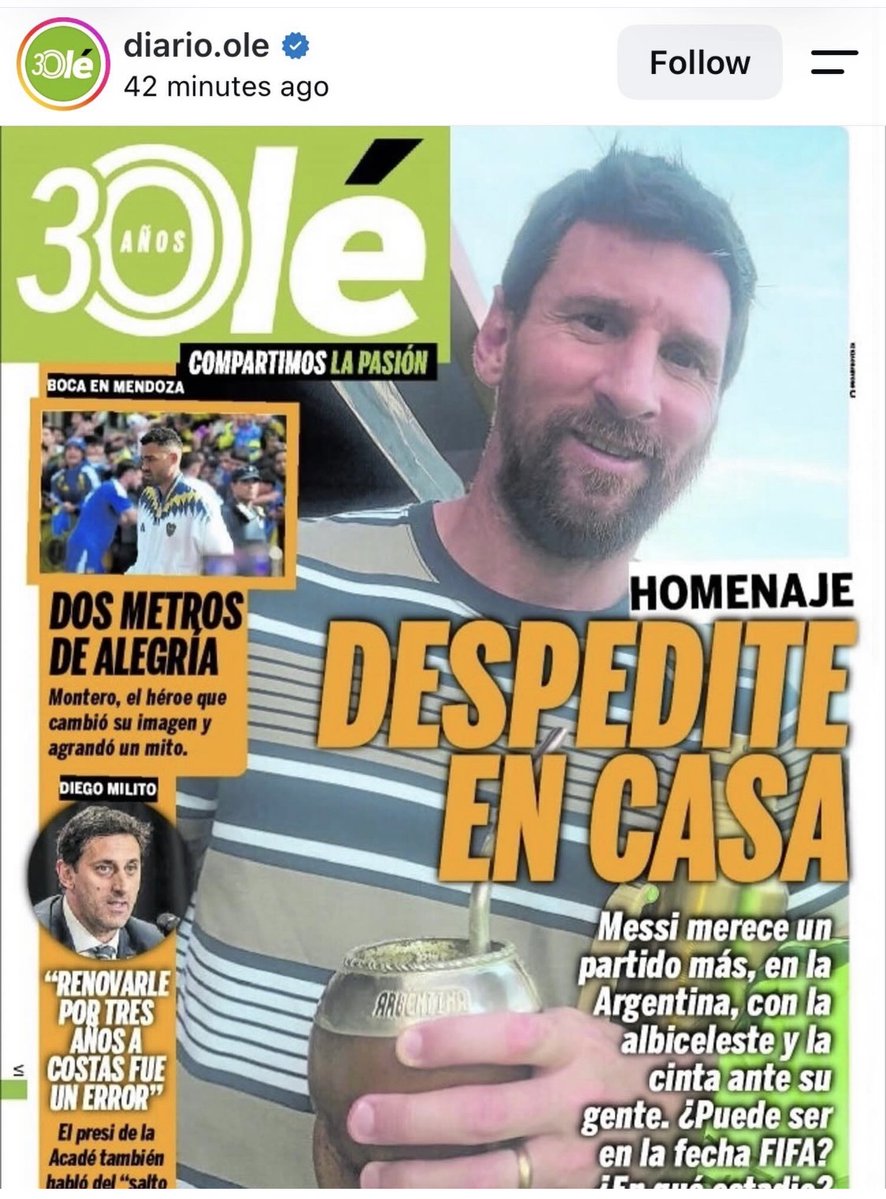 ErasmoProvenza's tweet photo. ¿Te imaginas que el diario más importante de fútbol de Argentina ROBE una foto del Instagram de un niño de 9 años y la edite para usarla en la tapa de su diario? Pues @DiarioOle lo hizo. VERGONZOSO. https://t.co/uvKrbE5mi8