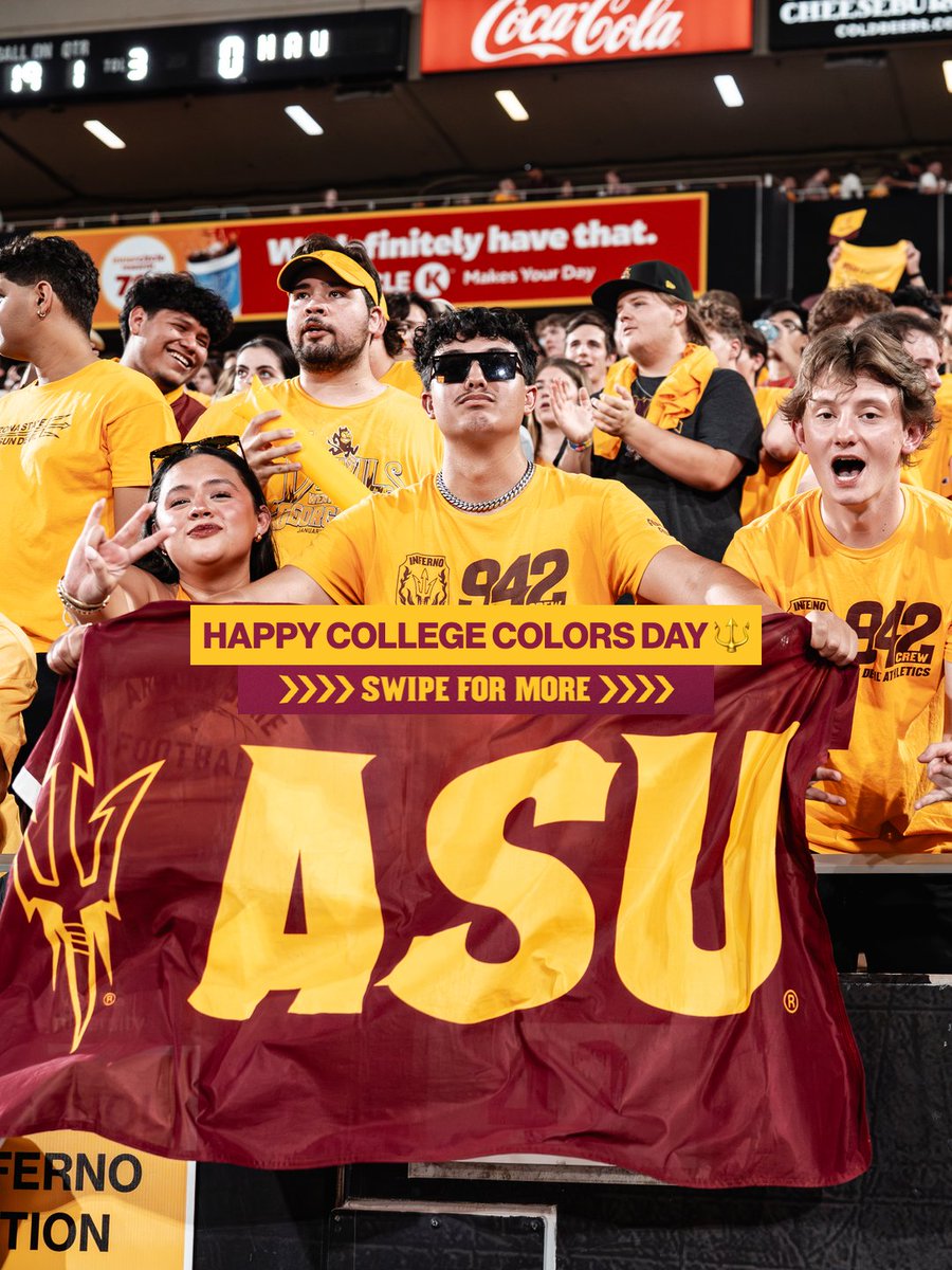 TheSunDevils's tweet photo. Forever repping the Maroon and Gold 🔱

Happy College Colors Day! https://t.co/p1B6giY7o5