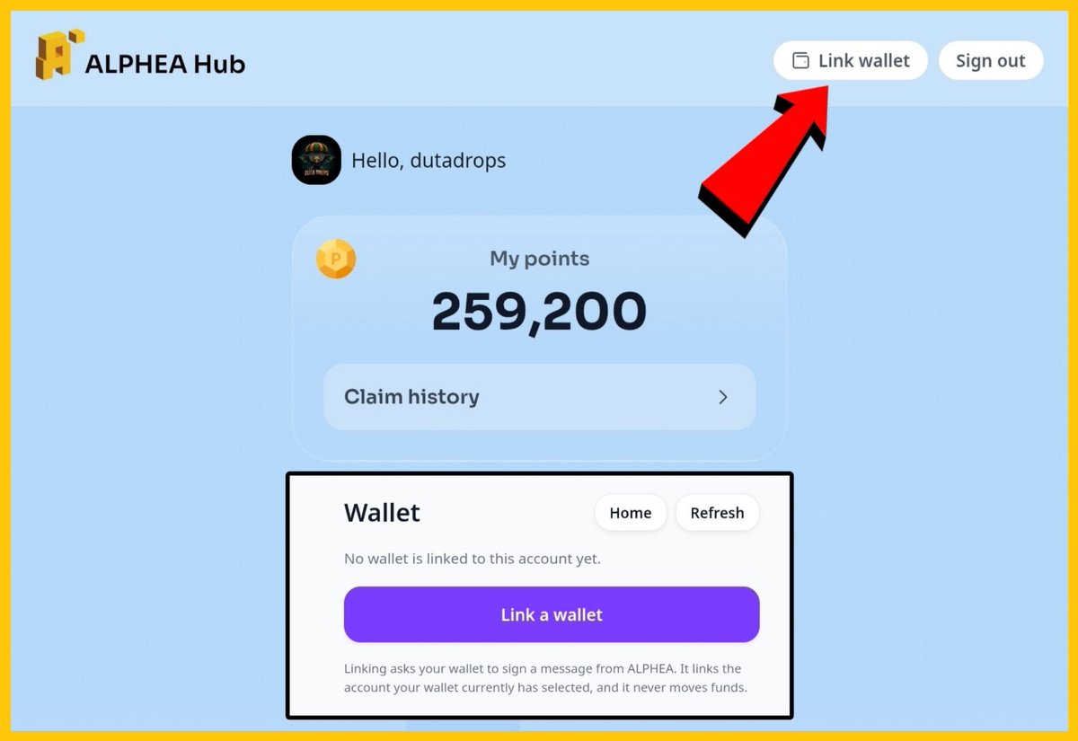dutadrops's tweet photo. 📰 JUST INFO ALPHEA
Wakunya untuk menghubungkan wallet bang gaskeun.!

┣ Login Alphea : https://t.co/bd5No3jge6
┣ Click menu redeem
┣ Click go to alphea hub
┣ Login dengan akun yang sama
┣ Click menu link wallet
┣ Kemudian hubungkan EVM wallet
┣ Done https://t.co/Ku39P7SifH