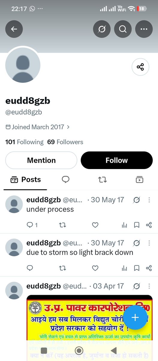 mukeshnandan91's tweet photo. @pvvnlghaziabad @PVVNLHQ @1912PVVNL @UPPCLLKO @eudc2gzb @eudd8gzb उस हैंडल को टैग किया जा रहा है जो 2017 के बाद एक्टिव नहीं है वाह.. देख लीजिए ए के शर्मा जी कैसे काम हो रहा है आपके विभाग में @aksharmaBharat @eudc2gzb @PVVNLHQ https://t.co/AUkpe5n73H