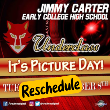 JCECHSRedWolves's tweet photo. We are delaying picture day for students in grades 9-11. We will share a new schedule soon.https://t.co/sazZ6s6l2y via @ParentSquare https://t.co/AoEsRclN1P