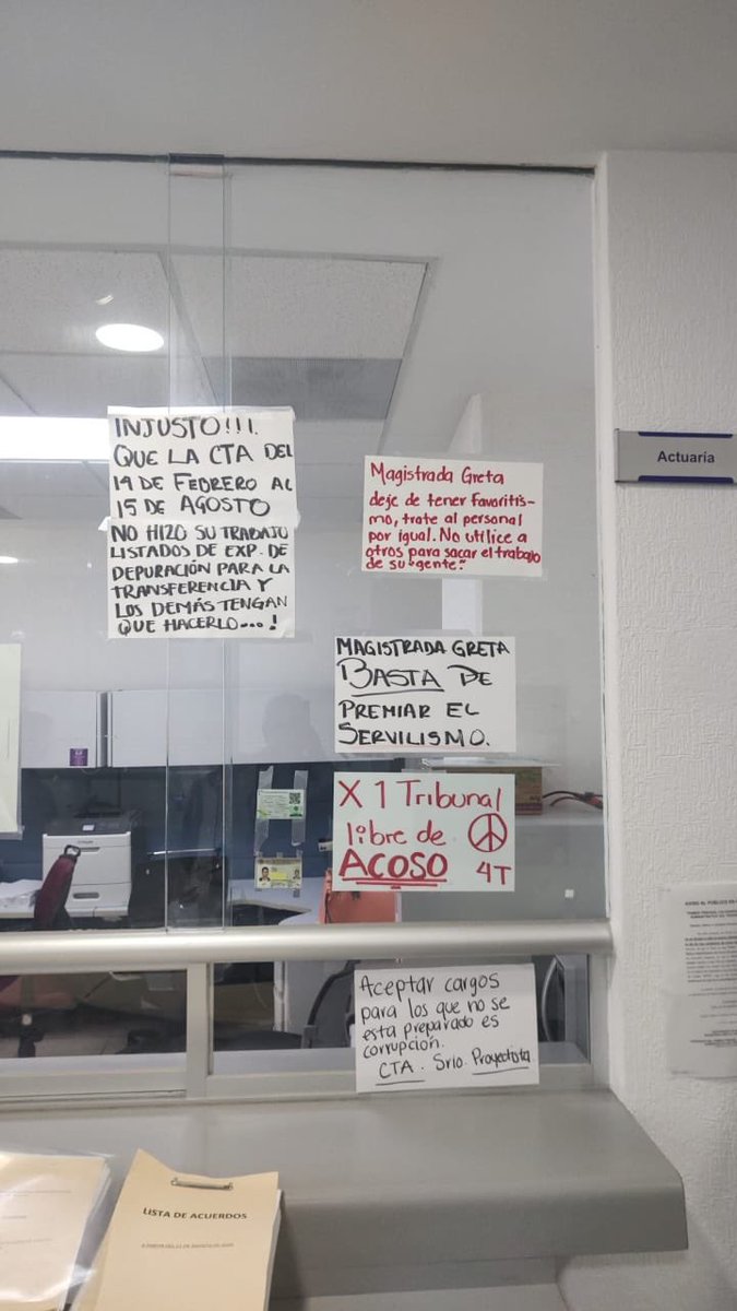 CarlosArteagaTo's tweet photo. También en el 1er Trib Colegiado Mat Admva 3 Circuito denuncian favoritismo contra la magistrada electa que brincó de secretaria a magistrada https://t.co/rUItS8hKJF