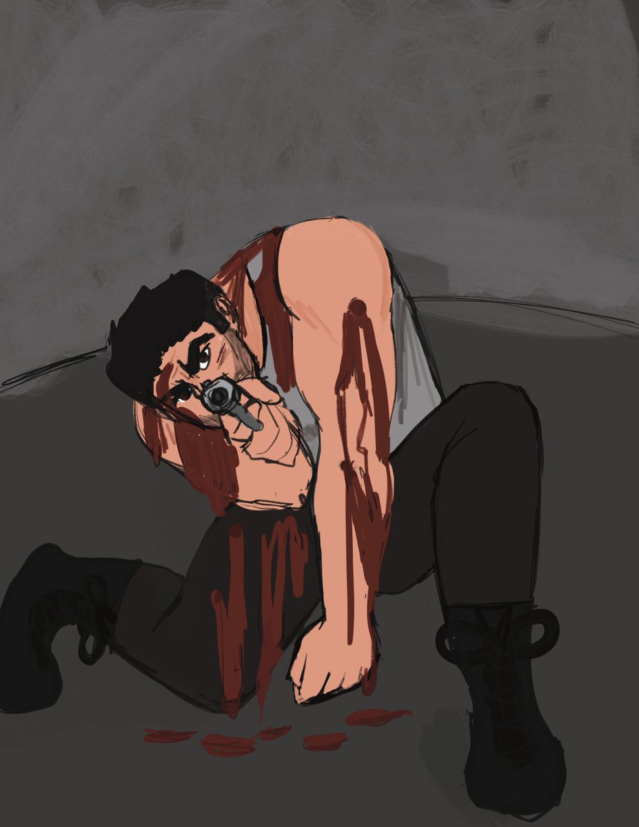 gayassdbz's tweet photo. Frank castle shot and bleeding 🤤 https://t.co/dpEAdmffWI