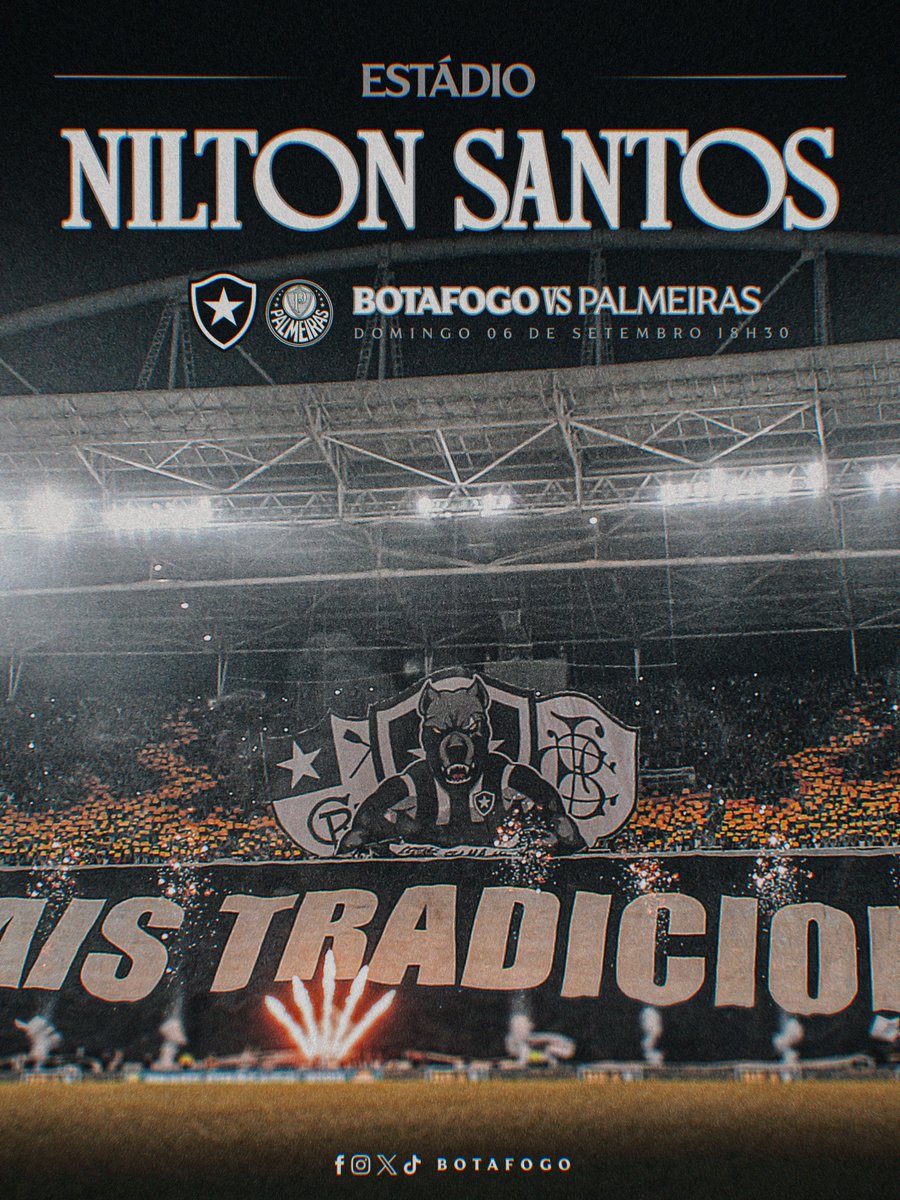 Botafogo's tweet photo. PRA CIMA, GLORIOSO 🔥🏟️ #NossoAmor
Acesse https://t.co/dRO0jUJyO1 e garanta o seu lugar no jogo deste domingo, no Nilton Santos, pelo Campeonato Brasileiro! ⚽️ https://t.co/mZW9QbhYZp