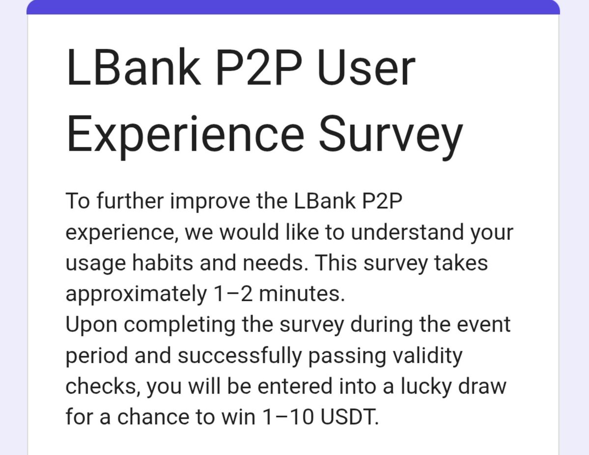bashorunedward's tweet photo. ⭕️If $1-$10 is not too small for you,
Get this done.

📛It costs $0 to participate.

🎁You will be entered into a lucky draw for a chance to win 1–10 USDT.

Upon completing the survey during the event period and successfully passing validity checks. 

Fill the survey form here;
https://t.co/1U40RujB6n

Goodluck Fam!
