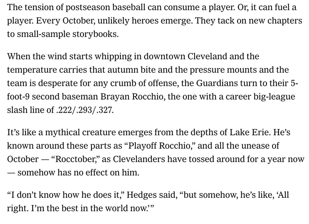 Zack Meisel: For anyone unfamiliar with the legend of Playoff Rocchio...
https://t.co/qTPlBUWQfF