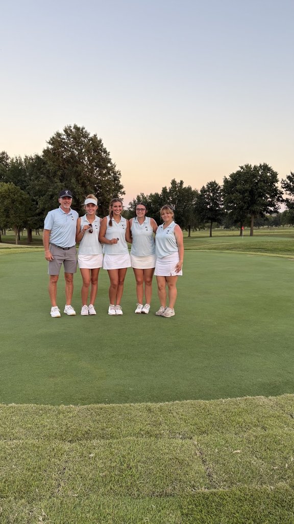 WeAreHolton's tweet photo. Holton LadyCat Golf finishes 2nd and 7th in the Jeff West Varsity 2-player Scramble today at Village Greens GC. Bree Barrow and Adalie Alley finished runners-up with a 76 and Sydnee Visocsky and Alyssa Stich finished 7th, just outside of medals by 1 stoke, shooting an 84. https://t.co/bpxd4e2UDx
