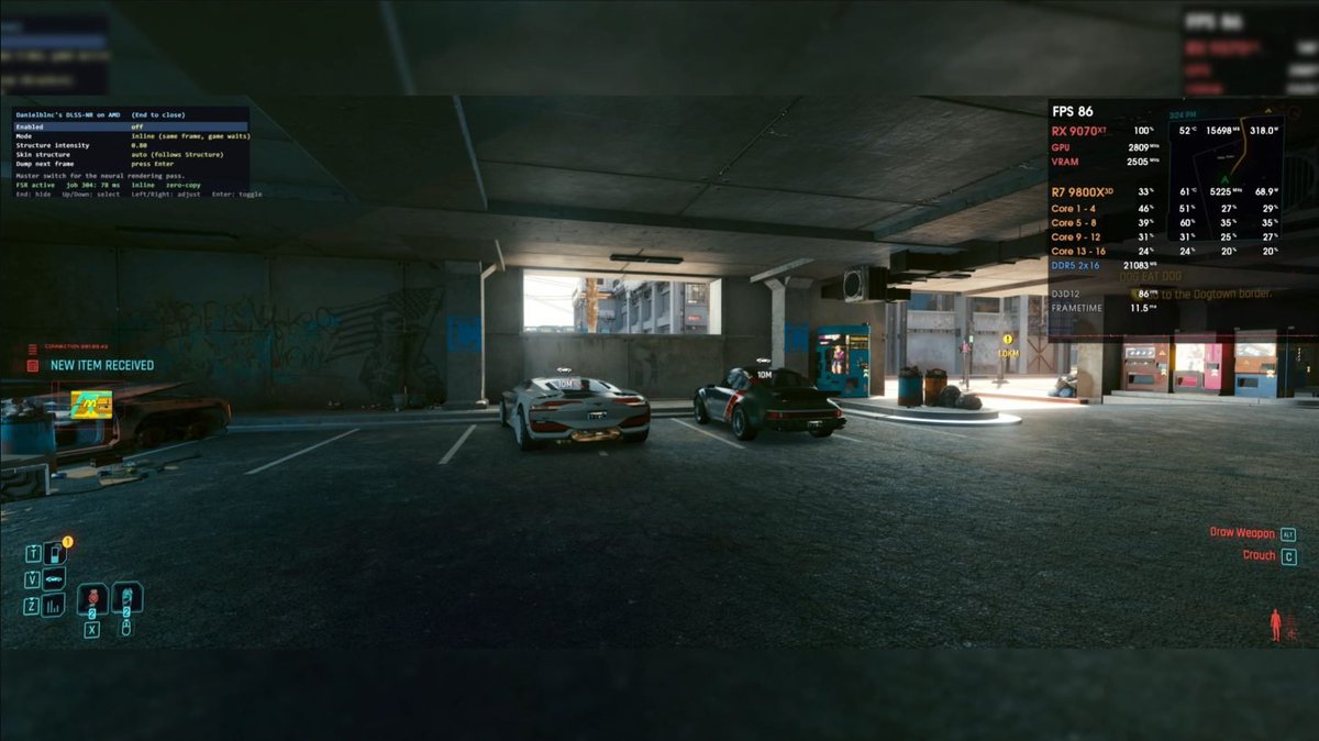 framebuffer_br's tweet photo. BOMBA! Um modder conseguiu habilitar o #DLSS5 Neural Rendering em placas AMD Radeon RX 9070 XT, usando um simples arquivo executável. O recurso, originalmente restrito às GPUs NVIDIA RTX 50, pode ser ativado em jogos como Cyberpunk 2077 e GTA V: Enhanced. No entanto➡️ https://t.co/AJ90LIBIyL