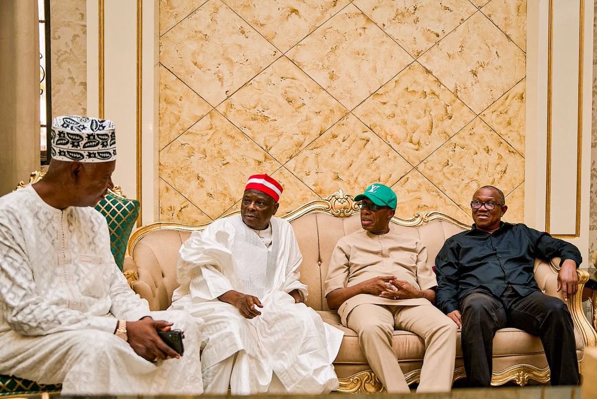KwankwasoRM's tweet photo. Before I left Port Harcourt, we paid a condolence visit to His Excellency Rotimi Amaechi, the Vice Presidential candidate of the ADC, in Rivers State.

We expressed our heartfelt sympathies over the passing of his mother ahead of the funeral activities. - RMK https://t.co/rpKwcUaQoc