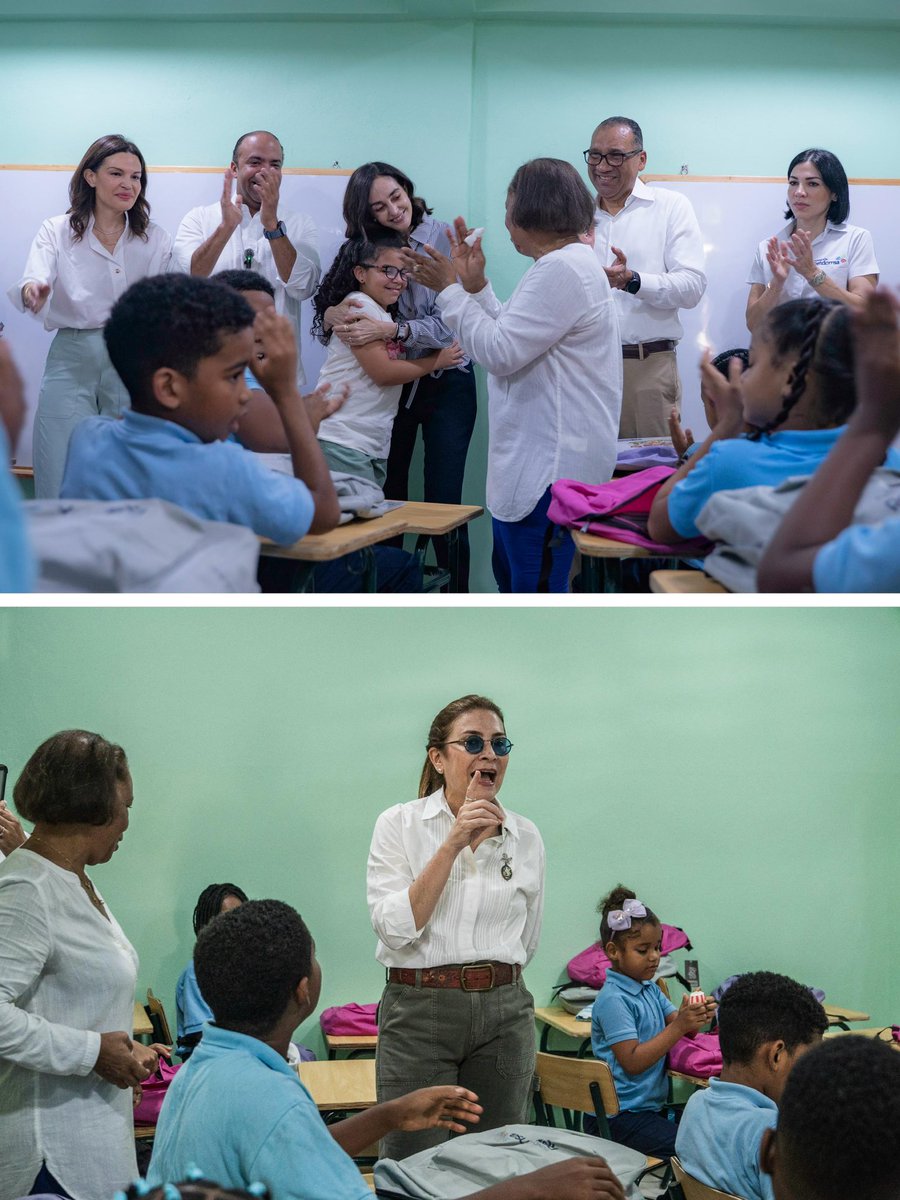 spereyrarojas's tweet photo. Hay momentos que nos recuerdan que la felicidad también está en poder aportar a los demás. 💙

Compartir en familia la inauguración del Preescolar Las Abejitas, completamente remozado, y entregar a sus niños los útiles y libros que necesitan para iniciar este año escolar fue uno de esos momentos y hacerlo junto a Ava, que también quiso llevarles un regalo, lo hizo aún más especial.

Admiramos profundamente la entrega y vocación de servicio de su directora, Doña Josefina Martínez. Ver todo lo que hace por los niños y las familias de su comunidad nos inspira y nos recuerda el valor de apoyar a quienes trabajan cada día para transformar la vida de los demás.

Como padres, nos llena de alegría ver sus sonrisas y saber que estos niños cuentan hoy con mejores condiciones para seguir construyendo su futuro.