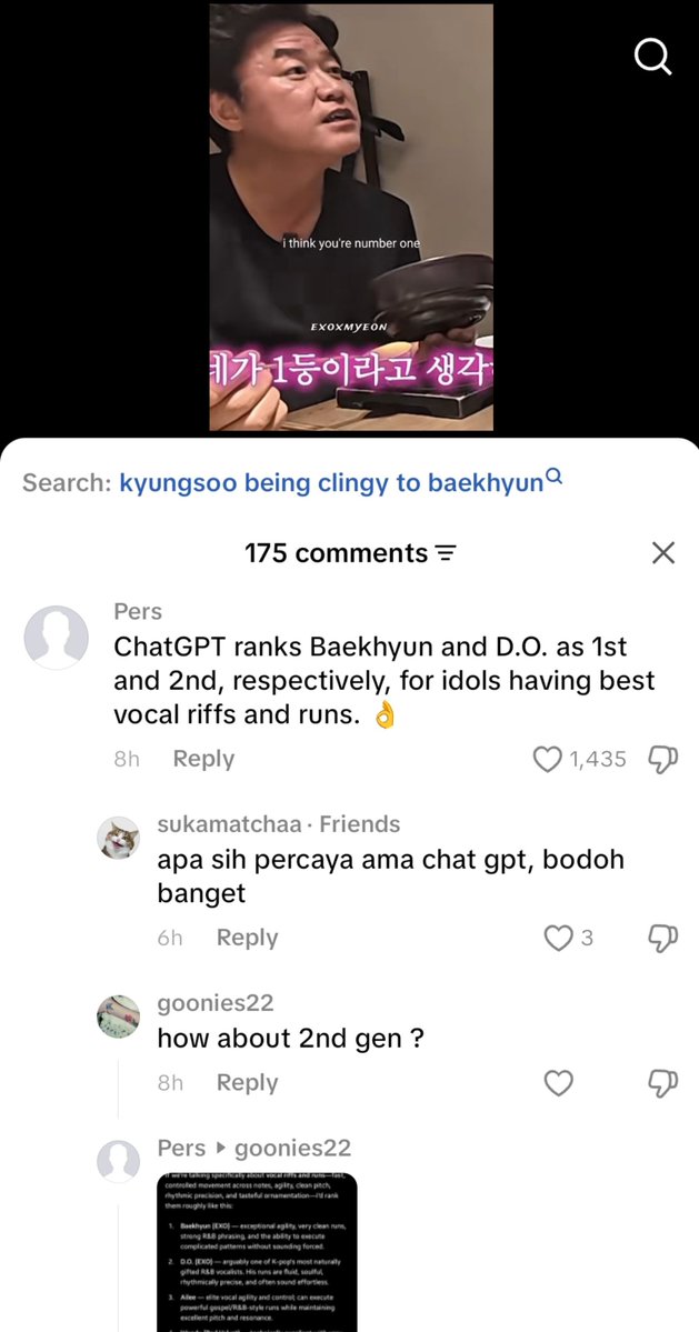 autoWINN's tweet photo. Obrolan na pd sama kyungsoo perihal siapa penyanyi terbaik dan bisa kita tebak siapa yg tidak bisa Terima

Fans baekhyun dan chen 🤣🤣 https://t.co/3FnuH8DHgT