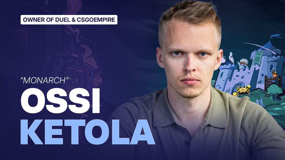 GamblingLore's tweet photo. RuneScape was the beginning. CSGOEmpire was the breakthrough. Duel is the comeback.

Ossi “Monarch” Ketola tells us how he built a skin-gambling market leader, why he stepped away and what brought him back to build Duel.

Read his story in his own words: https://t.co/P6LsKLWs47 https://t.co/pfcWR5PQuH