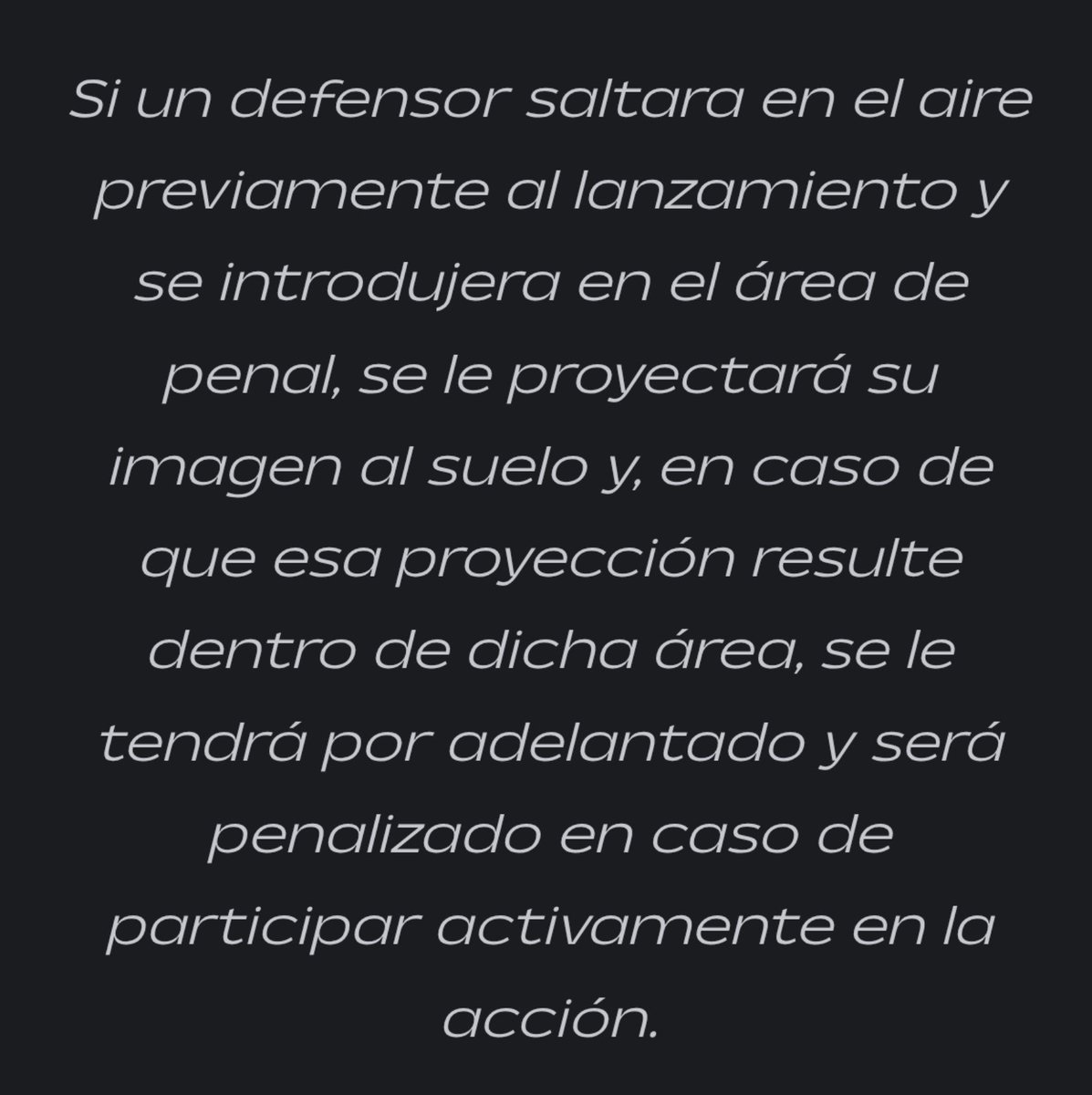 ArchivoVAR's tweet photo. ⁉️💥 ¿Qué dice el manual CARD de la posición de Bartra? 

▪️ "Sin un defensor saltara en el aire previamente al lanzamiento".

✅ Por tanto, salvo que Bartra esté pisando la línea, lo cual estamos intentando verificar, no se debe repetir al no estar completamente en el aire. https://t.co/S6VYGjXwSj