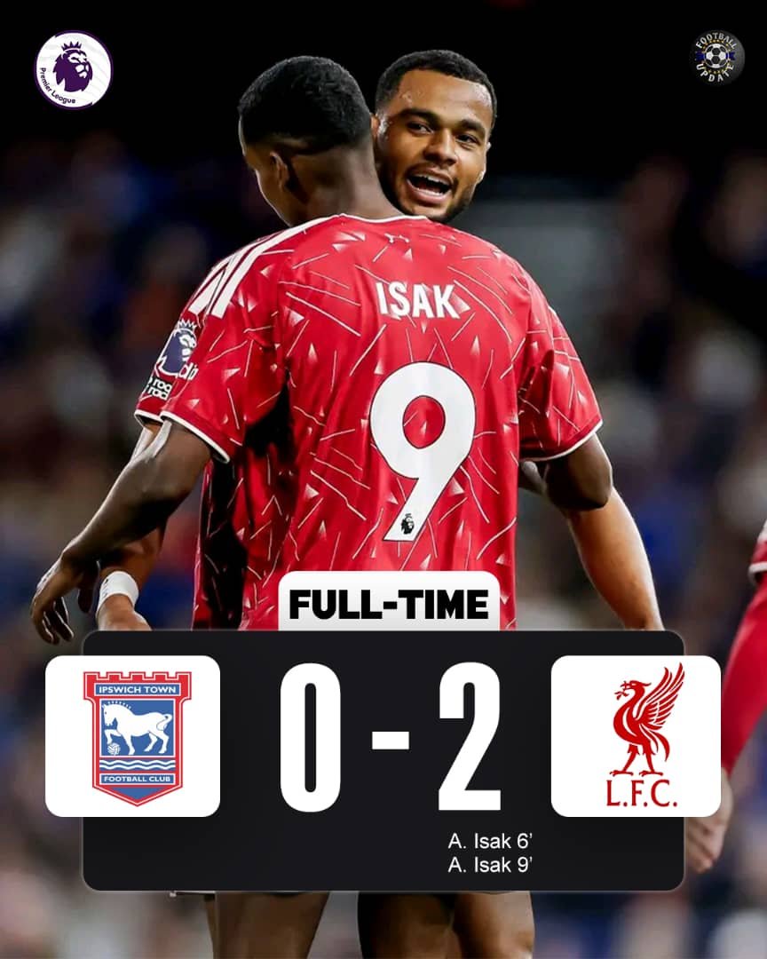 FootballUp8623's tweet photo. ⛔ ISAK IS BACK FIRING! 

The Swede nets a brace with Gakpo's brace of assists to help the Redsl ease past Ipswich Town away from home! 🔴 https://t.co/RrB6SmK4kS