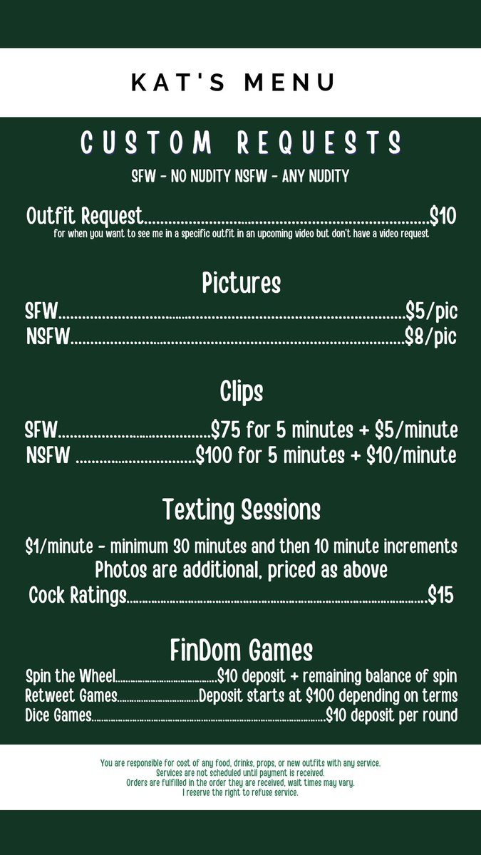 KinkyCurvyKat's tweet photo. Updated custom options 😘 let me make your fantasies Come true
https://t.co/p5yjUkNl2D https://t.co/K2T0VKyRDI