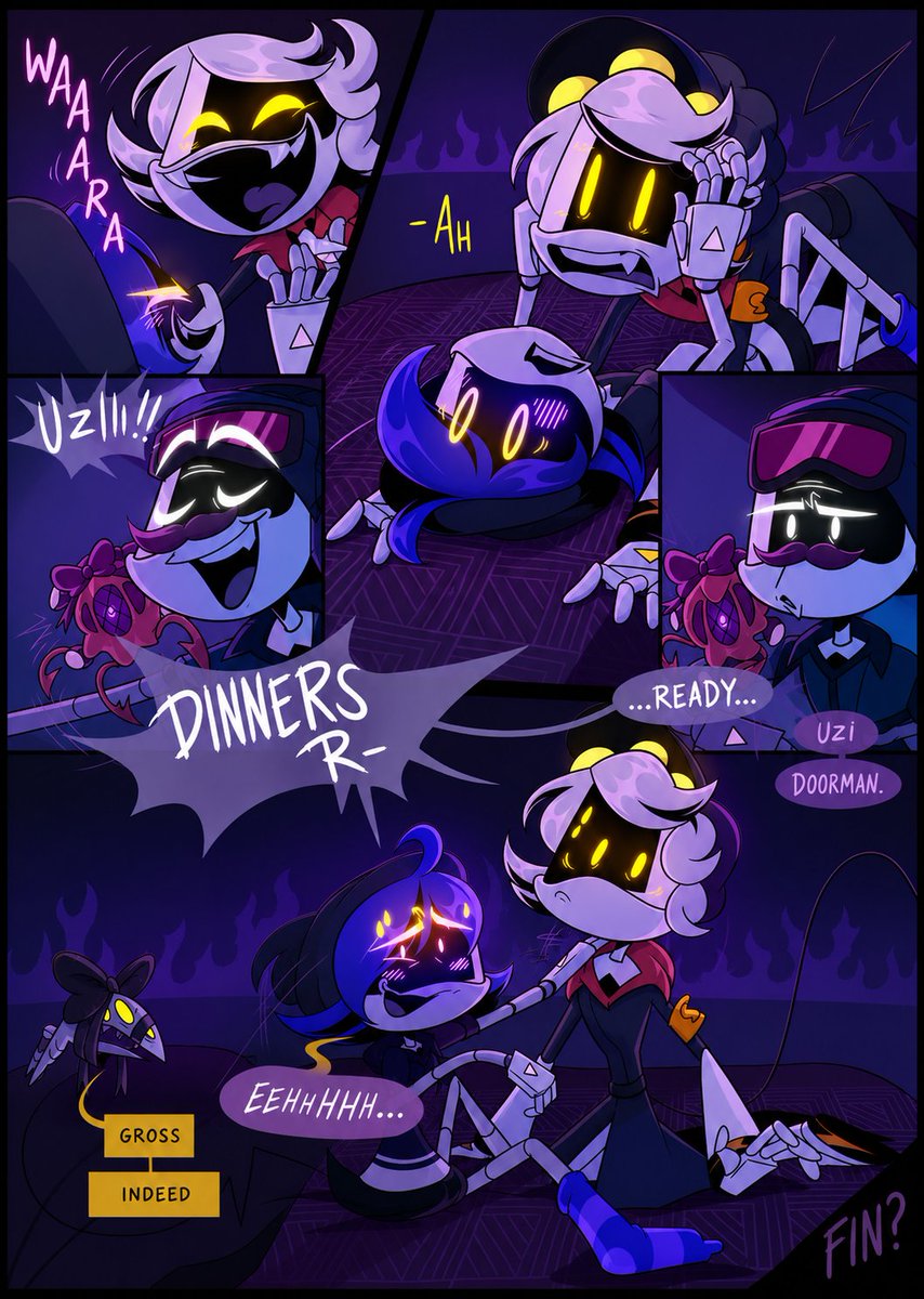 Lorna1605's tweet photo. Dinner is ready… but I’m not sure I want to know what’s on the menu. 👀💀#MurderDrones #MurderDronesFanart #MurderDronesArt #MurderDronesFandom #MurderDronesFan #UziDoom #N #V #J #Cyn #Nori #Doll #Thad #MurderDronesUzi #MurderDronesN https://t.co/1HbneeIrNF