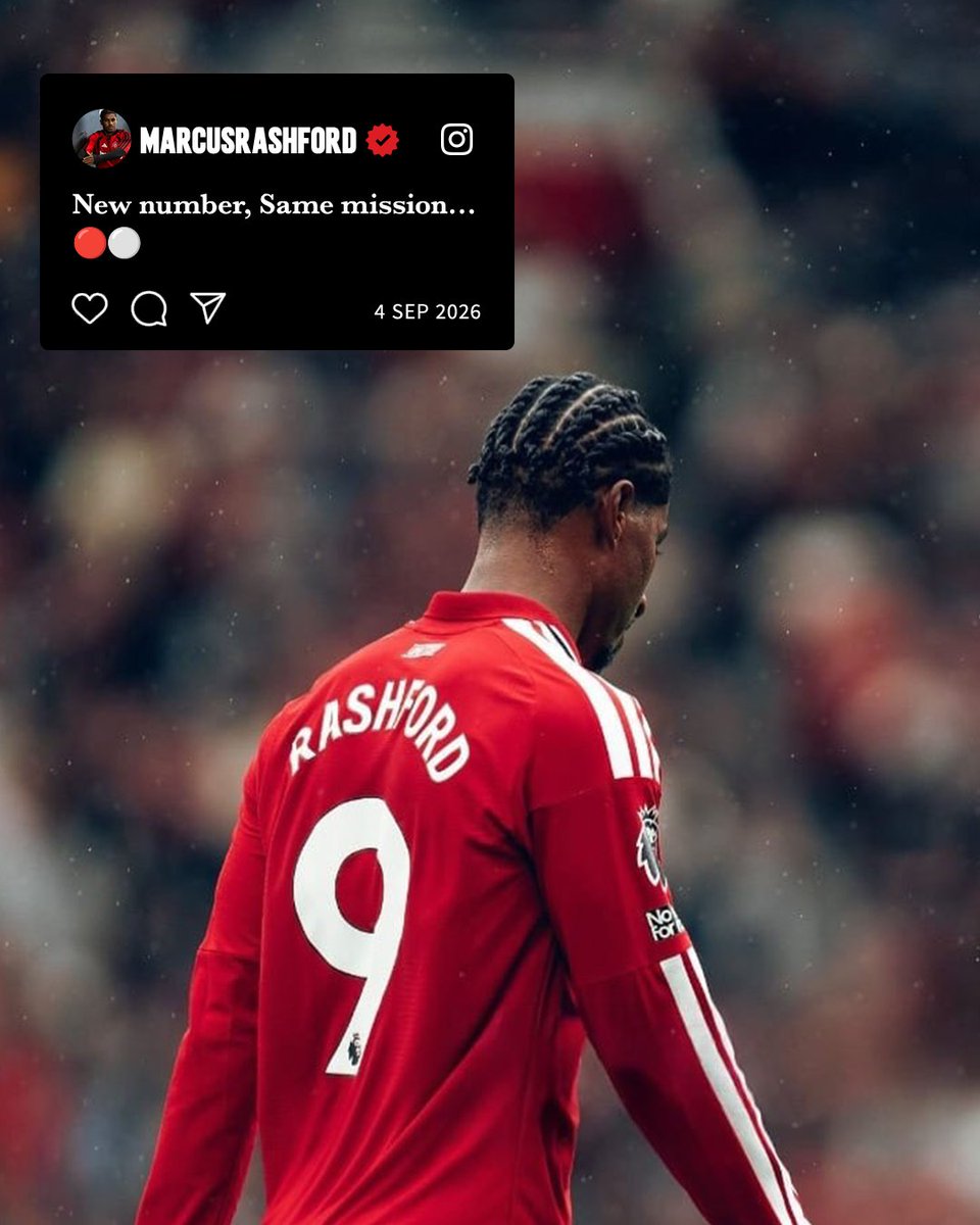 ManUtd's tweet photo. Love that, Marcus ❤️9️⃣ https://t.co/UvcJzlgqcx