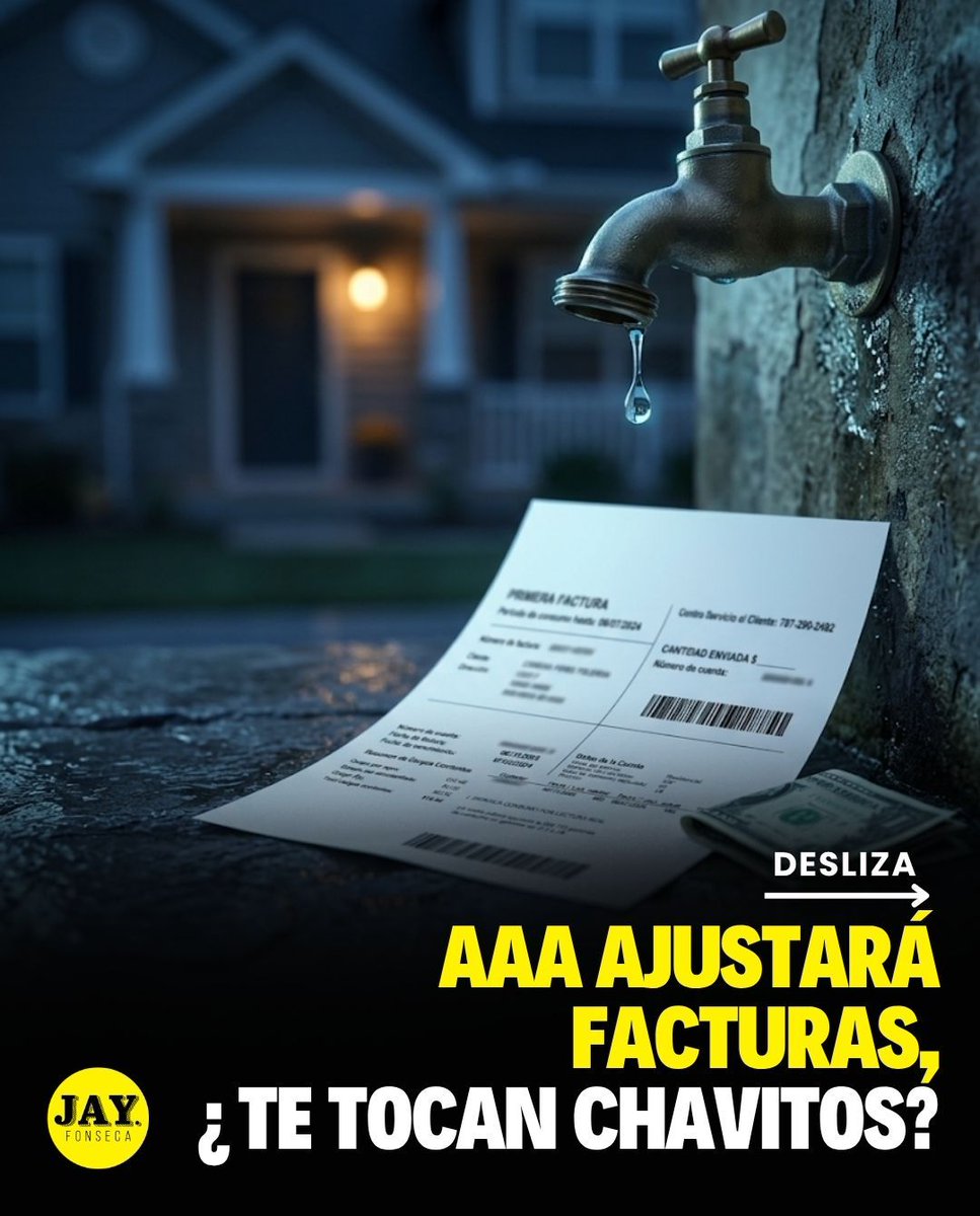 jayfonsecapr's tweet photo. 💧 Unos 37,000 abonados de la AAA en San Juan, Carolina, Canóvanas y Loíza recibirán créditos automáticos en sus facturas por las interrupciones y deficiencias en el servicio de agua potable, según se reveló en una audiencia en el Senado.

💵 La directora de Servicio al Cliente de la AAA, Edna Borges, dio la cifra pero no precisó cuánto recibirá cada abonado ni el monto total del reembolso, y explicó que los ajustes se calculan según las rutas y sectores afectados.

🚰 Aparte de esos créditos, se confirmó que unos 180,000 abonados afectados por el racionamiento ligado al embalse Carraízo también recibirán ajustes en sus facturas.

🏛️ La audiencia se convocó para examinar los protocolos de la AAA ante contaminación del agua, como el caso de la planta de Loíza Valley, y los problemas de facturación en sectores con servicio deficiente.

📢 La alcaldesa de Canóvanas, Lornna Soto, fue la única de 10 alcaldes citados que compareció y encaró a gerentes y supervisores de la AAA por la falta de servicio en sus comunidades, ofreciendo la ayuda del municipio en labores como la limpieza de tomas.

Fuente: Telenoticias

#AAA #sinagua #acueductos #carraizo #factura