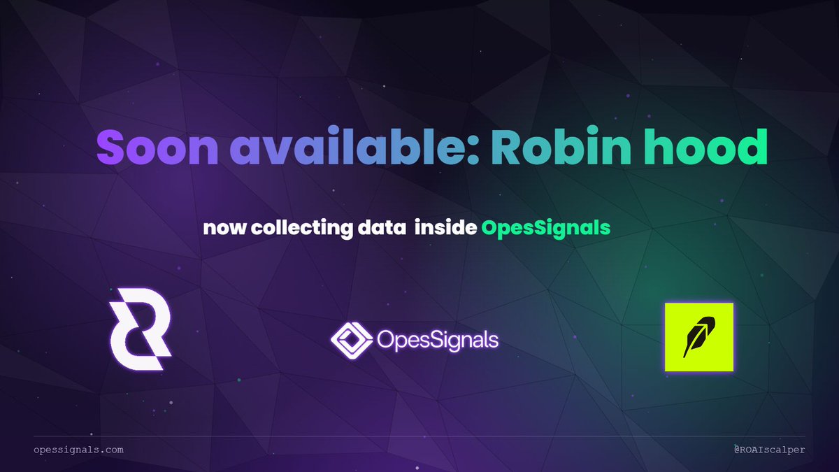 OpesSignals's tweet photo. Next to Solana we started collecting Robinhood Chain data on OpesSignals. Soon you will be able to trade Robin hood launches

Dev update from today:

"RH looking juicy, adding more datapoints within OpesSignals so people really can switch between working on SOL or RH within OpesSignals regarding building strats."

So the plan is simple. Same strategy builder, you pick the chain you build on.

https://t.co/IE6xBs6mDd

^RX