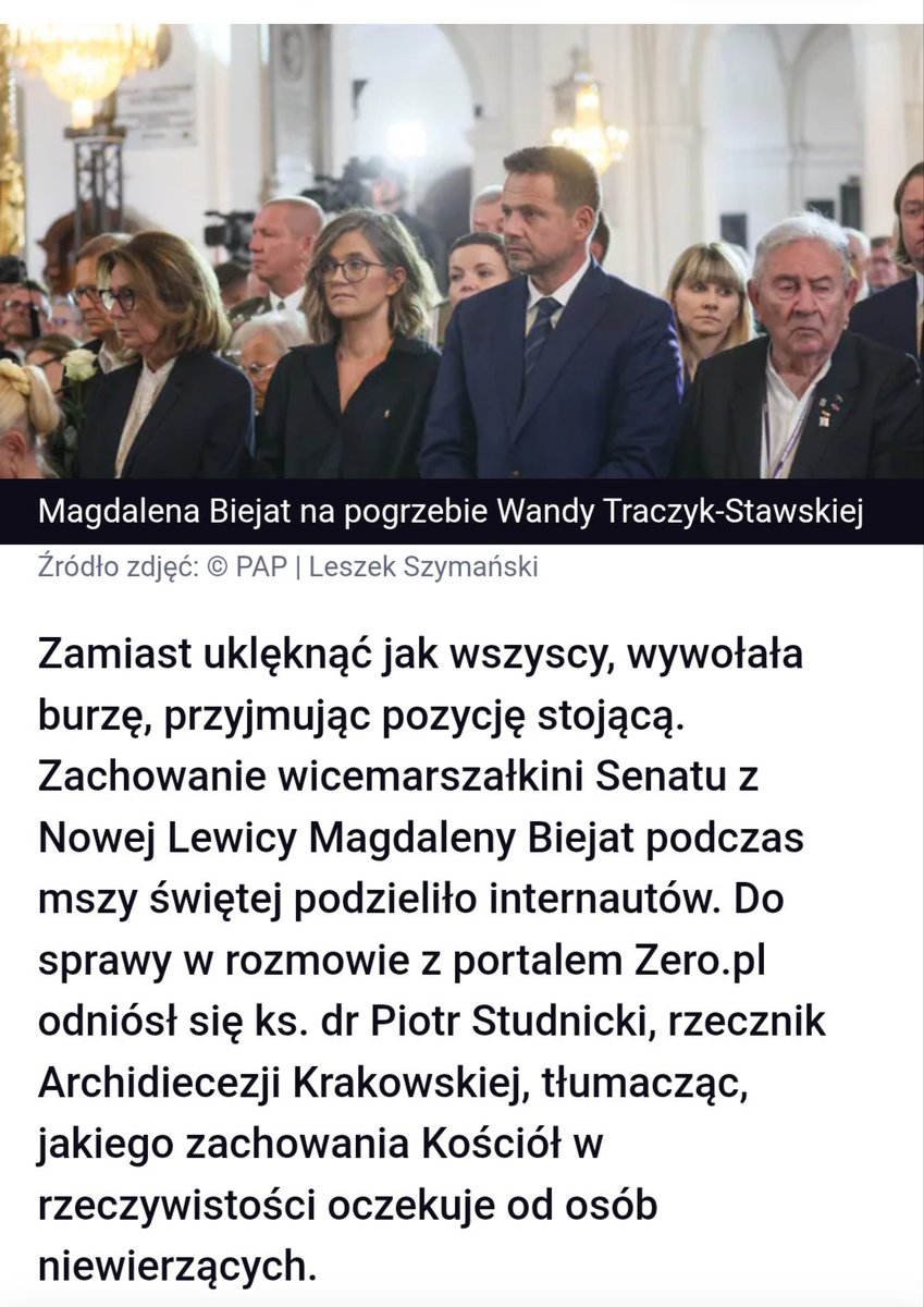 KatarzynaSzuml2's tweet photo. Pytać księży, jak się mają zachowywać niewierzący, to chyba tylko w Polsce.  Nie przepadam za Biejat, to królowa banału i wierna funkcjonariuszka KO.  To jednak ona jest przedstawicielką władzy w świeckim państwie, nie księża. Ich warto pytać o eksmisje na Osiedlu Maltańskim. https://t.co/RSEQfd6fQu