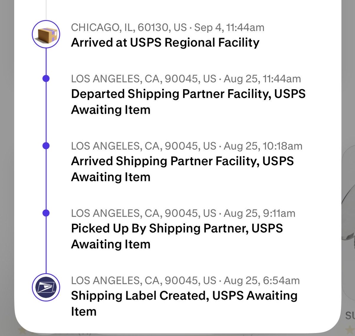 mentalcyclist's tweet photo. Have a USPS package leave Los Angeles. I’m in San Pablo, CA and it goes to Chicago. https://t.co/ithmep9TXT