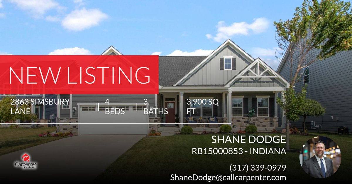 shane_dodge's tweet photo. 📍 New Listing 📍 Take a look at this fantastic new property that just hit the market located at 2863 Simsbury Lane in Brownsburg. Reach out here or at (317) 339-0979 for more information!

Listed by Lea Grove

Shane Dodge... https://t.co/yEDgCIcG0q https://t.co/1XgOT3spuc