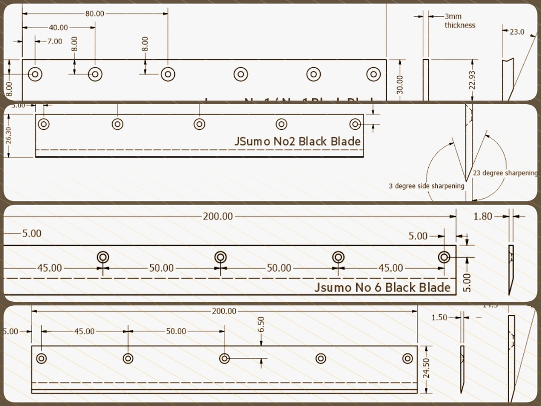 jsumocom's tweet photo. 🔪This week we added special robot blades (mainly for sumo robots) to our stocks. https://t.co/Cftma4oqzm
📐2D drawings have been added to the blade pages. You can adapt them to your design.
Note: Blades No. 5 and No. 6 are selling fast! :) https://t.co/Xk3rCd6RvQ