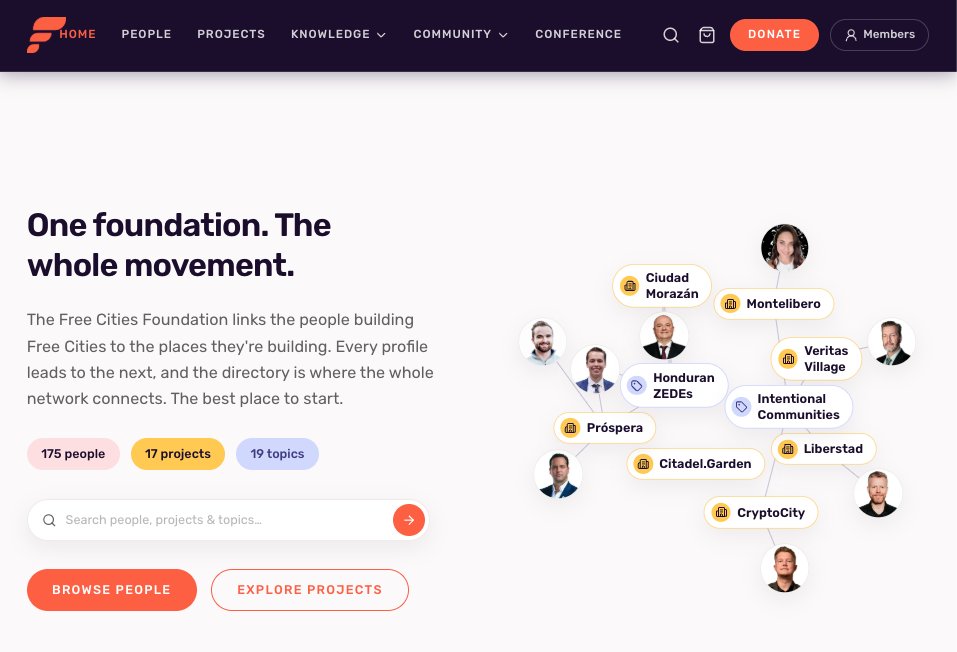 FreeCitadels's tweet photo. @ProsperaGlobal @erickbrimen @PatrickHiebert @VeritasVillages @ThorupMikkel @Staatenlos_ @joequirkexults @Seasteading @janbertram launches the new and awesome knowledge hub coming out from @FreeCitiesFound, connecting projects, people, and topics. 

Check it out here: https://t.co/5mqM3xgcbD https://t.co/zz4F1kSNdE