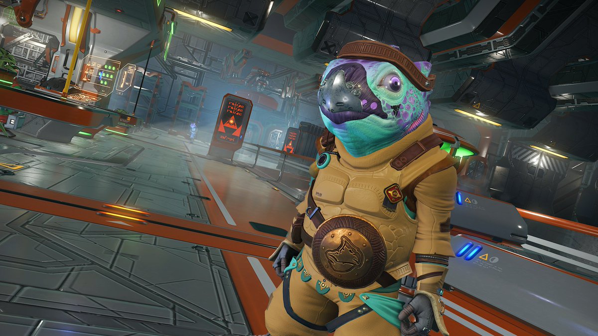 CobaltDale's tweet photo. Trade Envoy Ack wanders the local space station in search of new trades from wandering Travelers.
#NMS #OurNMSuniverse #NoMansSky #NMSPhotomode https://t.co/Nl1KYdGLw7