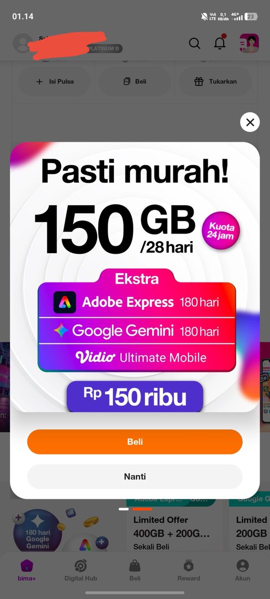 FahriFa2's tweet photo. @admprnma_ @barcastuff_idn @membarcaid gua biasa nya make yang ini, cuman kemarin ada penawaran terbatas 200 + 100 5G cuman 150 ribu, ini udah include bonus bonus yg tertera di gambar https://t.co/sxQ7fQHOfR