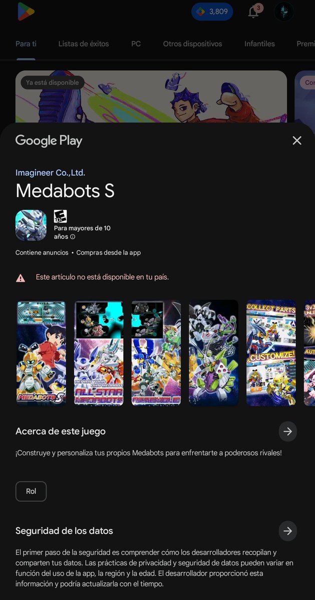Gwyn_33's tweet photo. @medarot_S No disponible en México, una lastima https://t.co/65mEICg29E